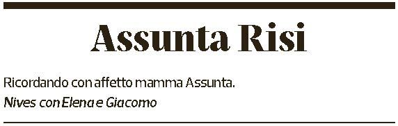 Annuncio funebre Assunta Risi
