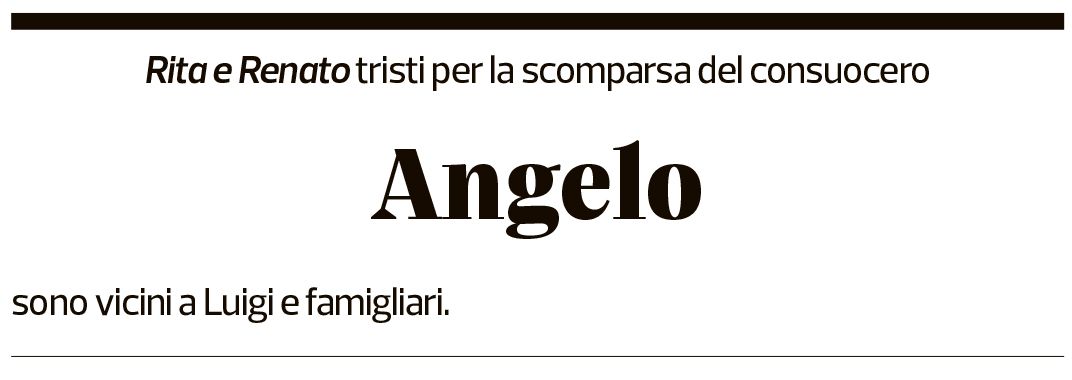 Annuncio funebre Angelo Albisetti