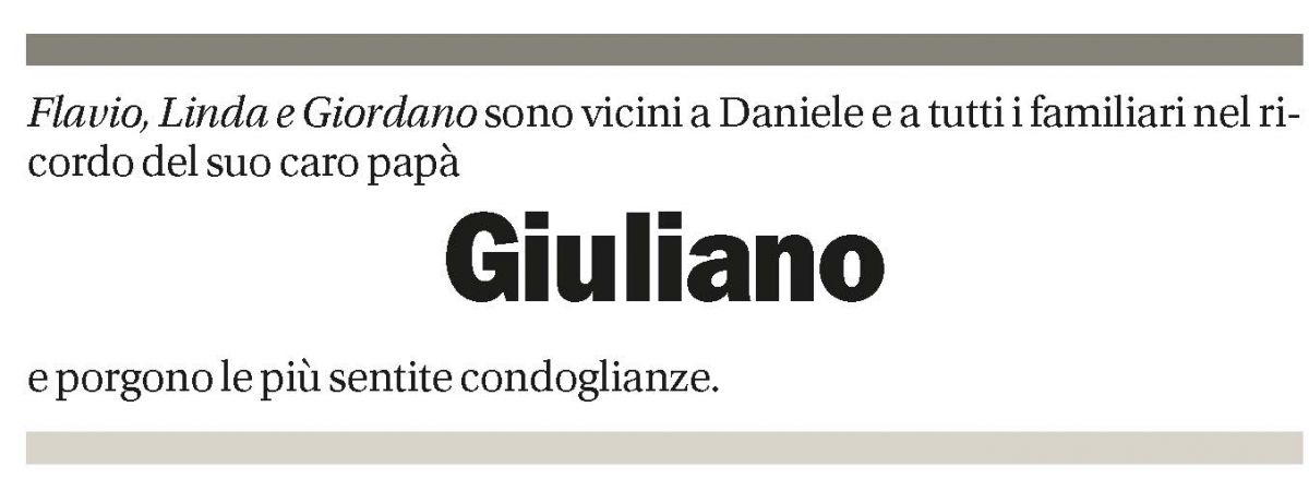 Annuncio funebre Giuliano Amadò