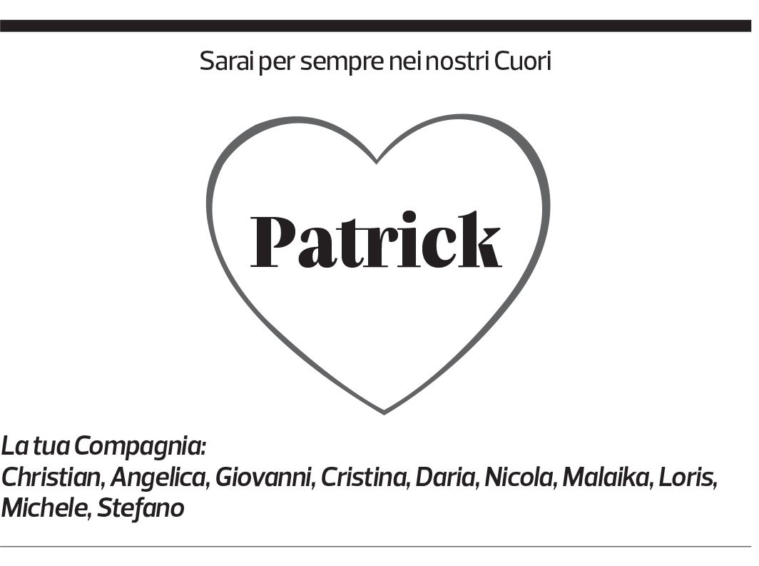 Annuncio funebre Patrick Atria