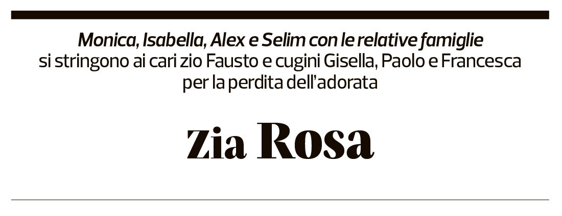 Annuncio funebre Rosa Pirogalli Salvioni