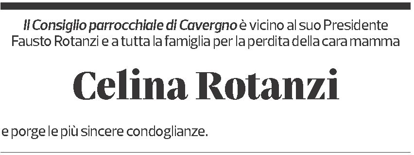 Annuncio funebre Celina Rotanzi