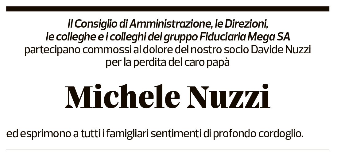Annuncio funebre Michele Nuzzi