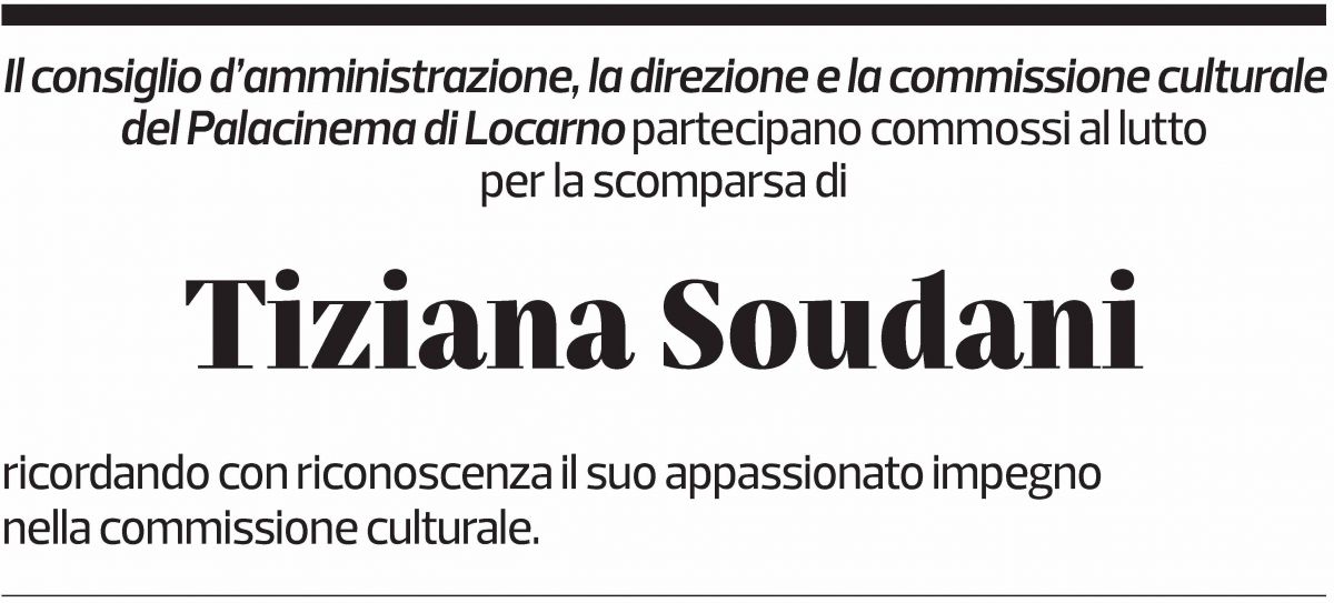 Annuncio funebre Tiziana Soudani