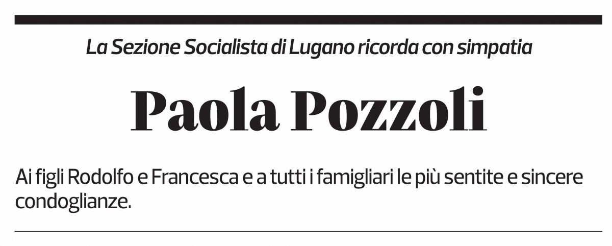 Annuncio funebre Paola Pozzoli