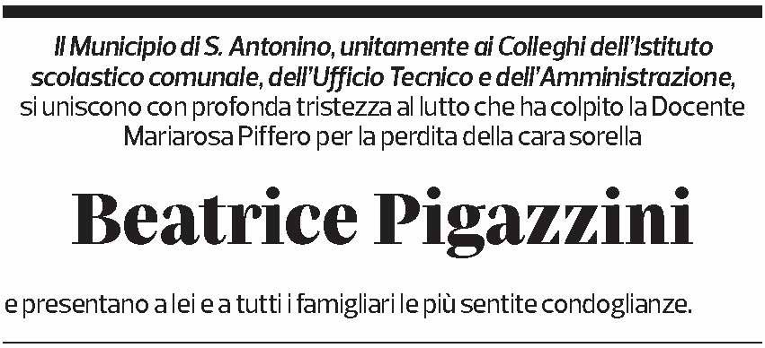 Annuncio funebre Beatrice Pigazzini