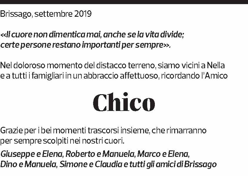 Annuncio funebre Enrico Frigerio