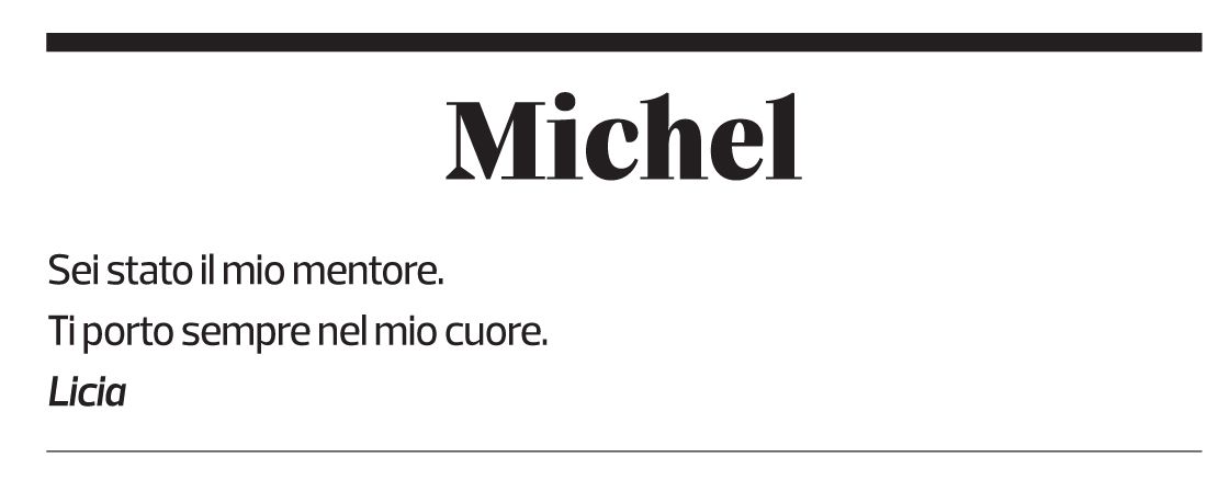 Annuncio funebre Michel Terrier