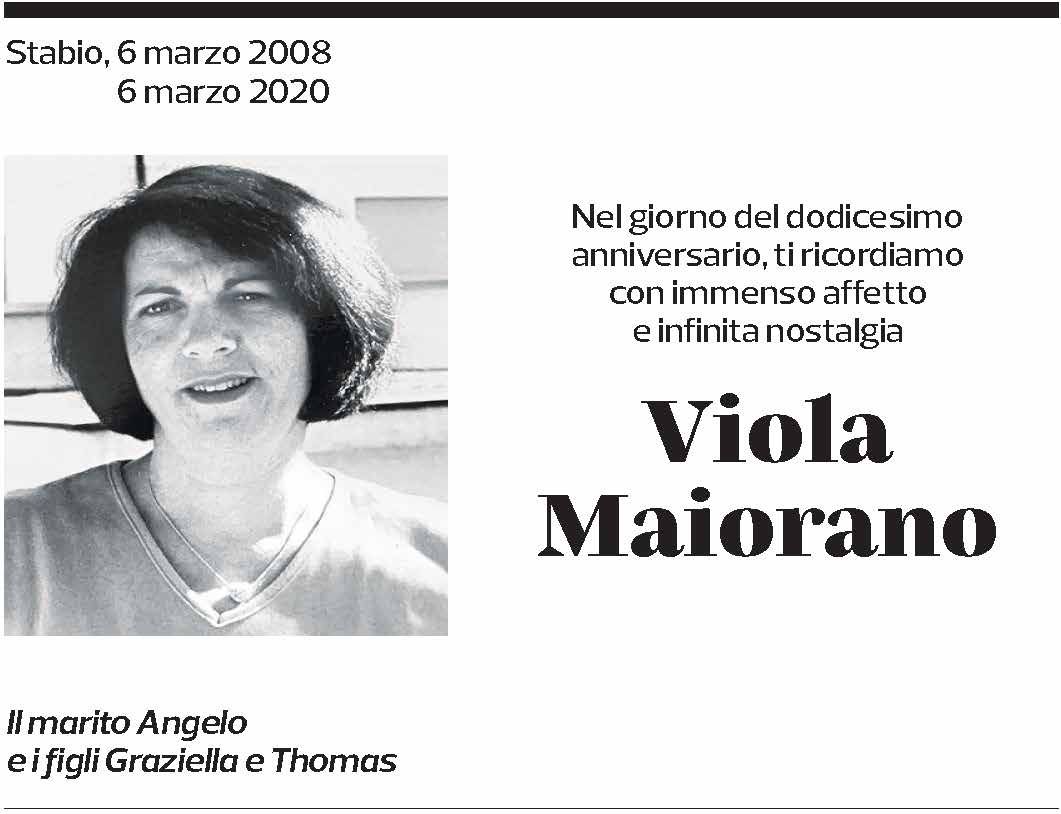 Annuncio funebre Viola Maiorano