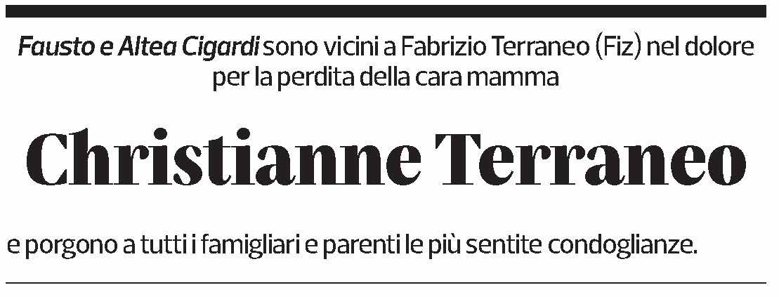 Annuncio funebre Christianne Terraneo