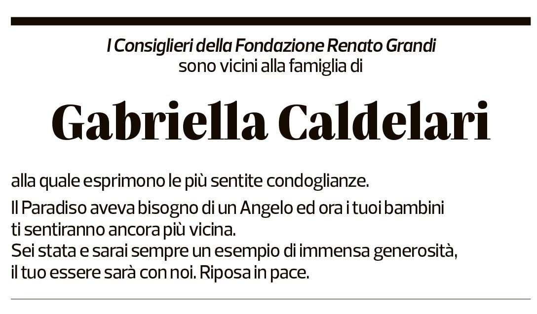 Annuncio funebre Gabriella Caldelari