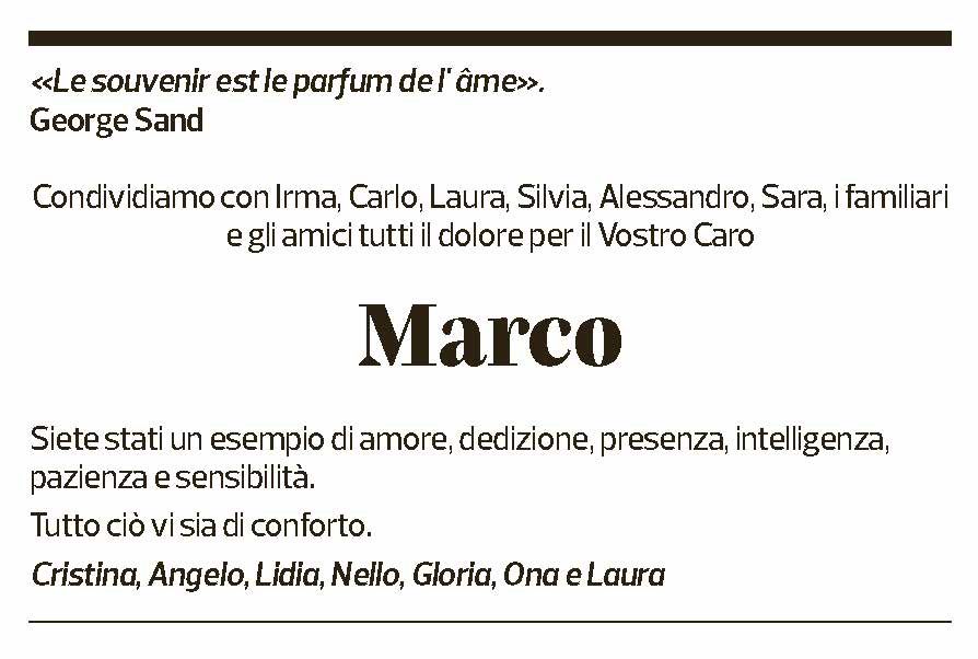 Annuncio funebre Marco Zucchi