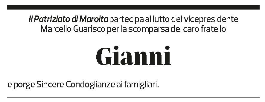 Annuncio funebre Gianni 