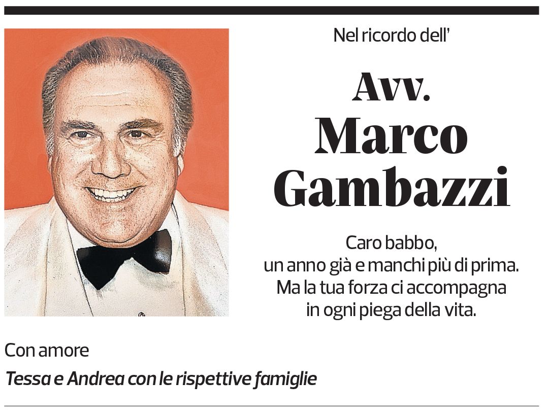 Annuncio funebre Marco Gambazzi