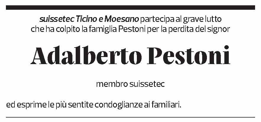 Annuncio funebre Adalberto Pestoni
