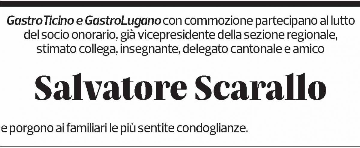 Annuncio funebre Salvatore Scarallo