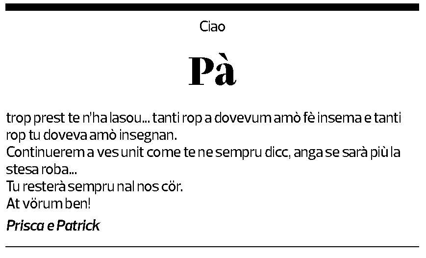 Annuncio funebre Mauro Ratti