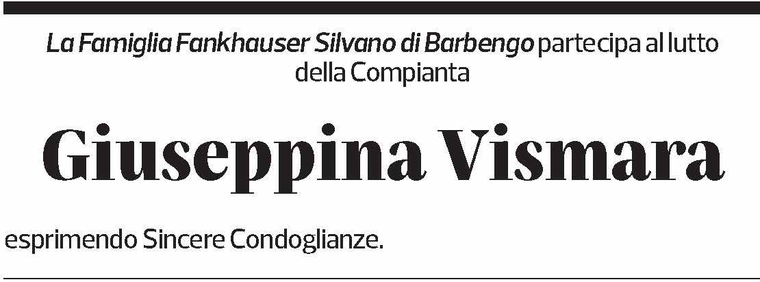 Annuncio funebre Giuseppina Vismara