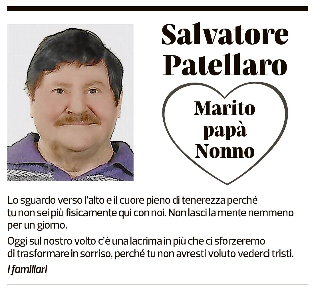 Annuncio funebre Salvatore Patellaro