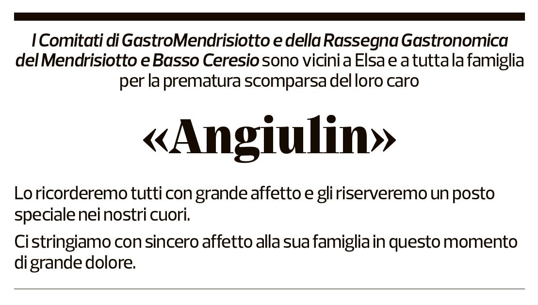 Annuncio funebre Angelo Terzi