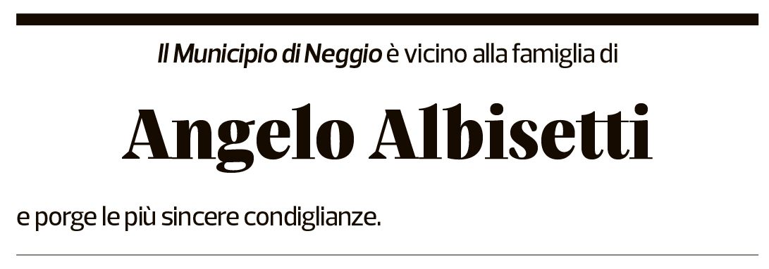 Annuncio funebre Angelo Albisetti