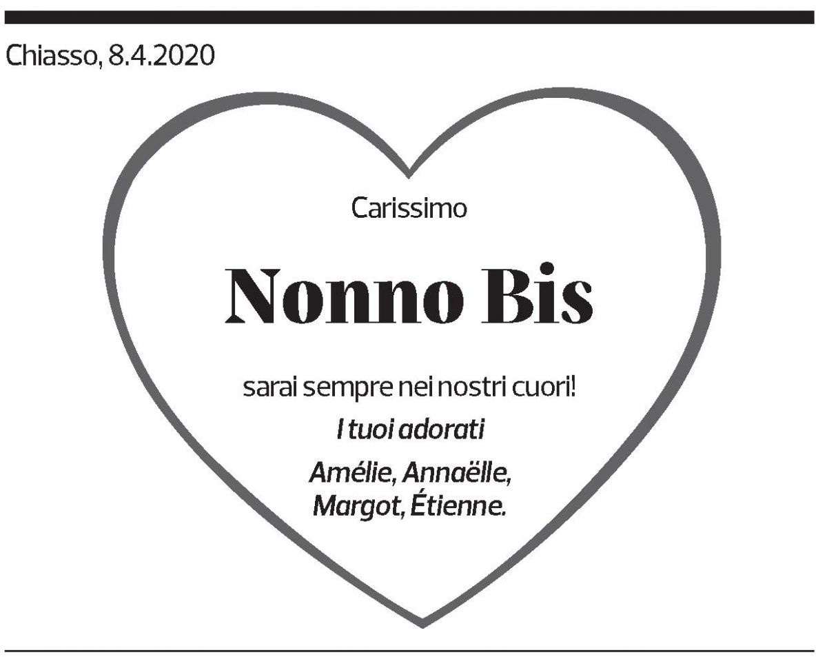 Annuncio funebre Renzo Nova