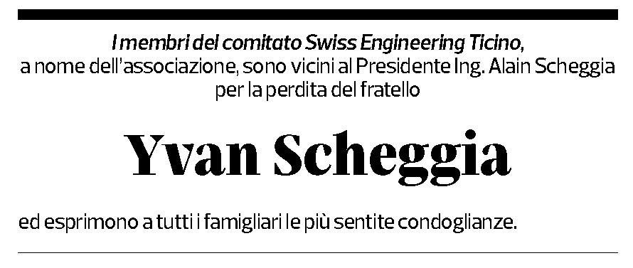 Annuncio funebre Yvan Scheggia