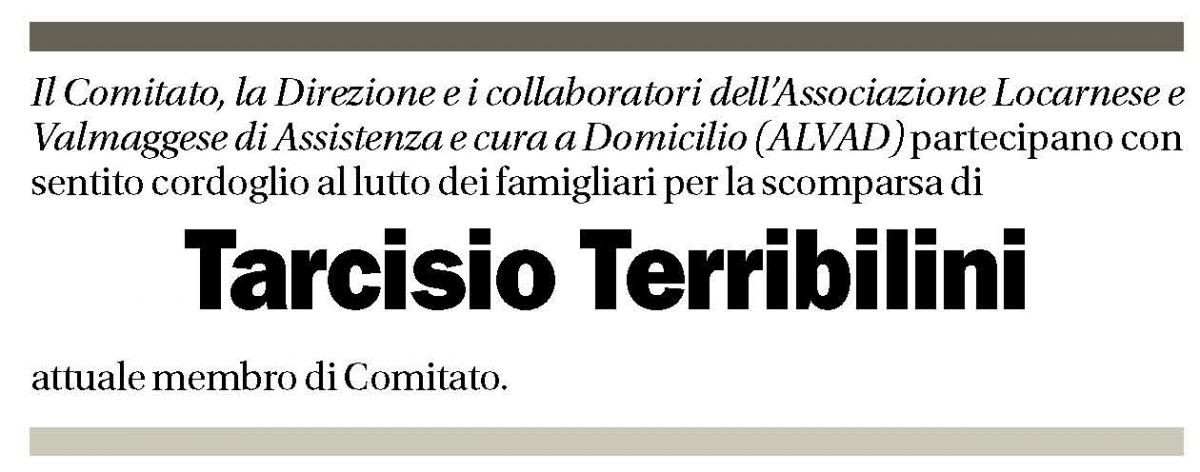 Annuncio funebre Tarcisio Terribilini