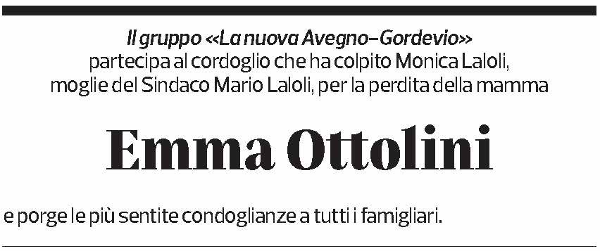 Annuncio funebre Emma Ottolini
