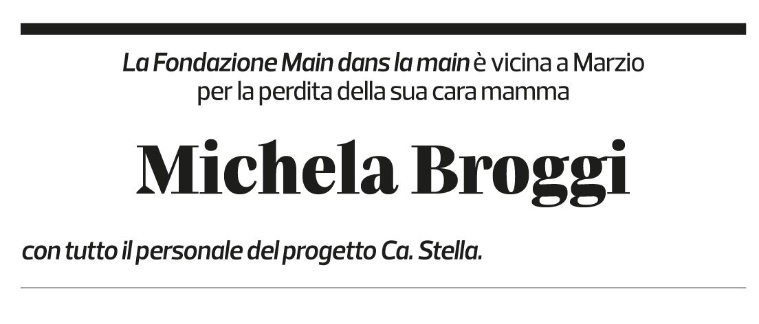 Annuncio funebre Michela Broggi