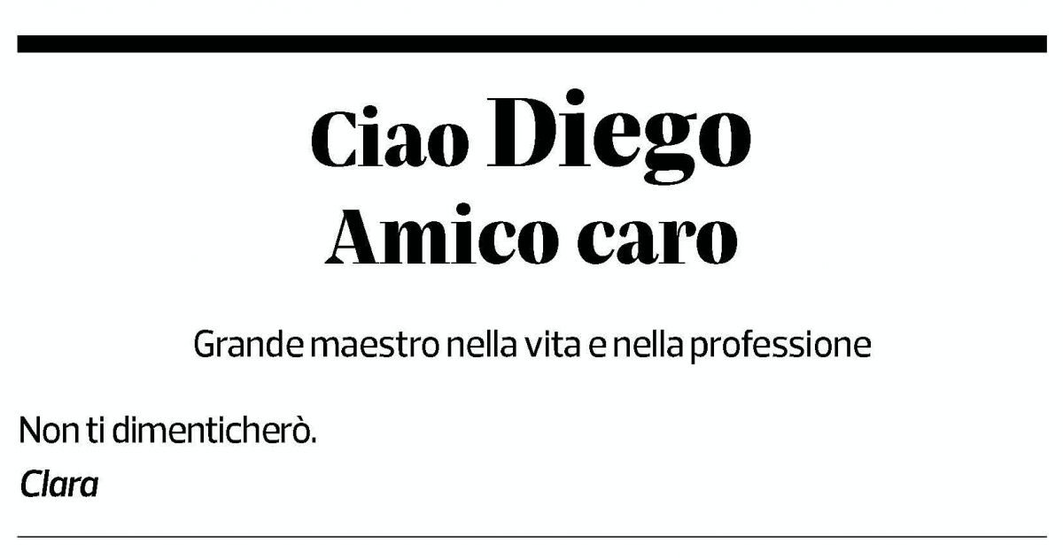 Annuncio funebre Diego Lissi