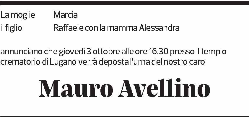 Annuncio funebre Mauro Avellino