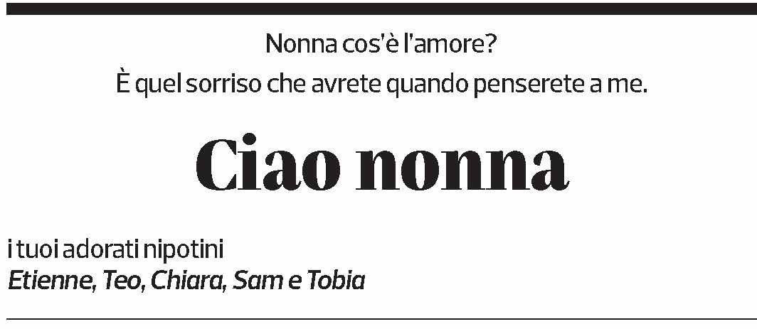 Annuncio funebre Francesca Rossi