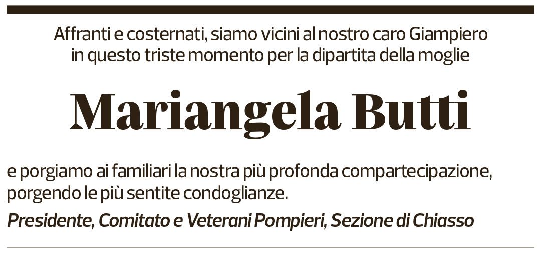 Annuncio funebre Mariangela Butti