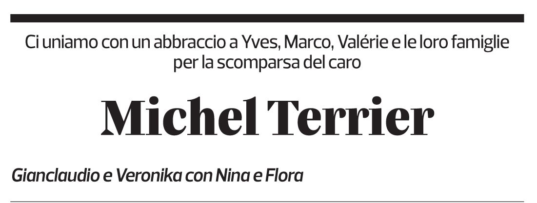 Annuncio funebre Michel Terrier