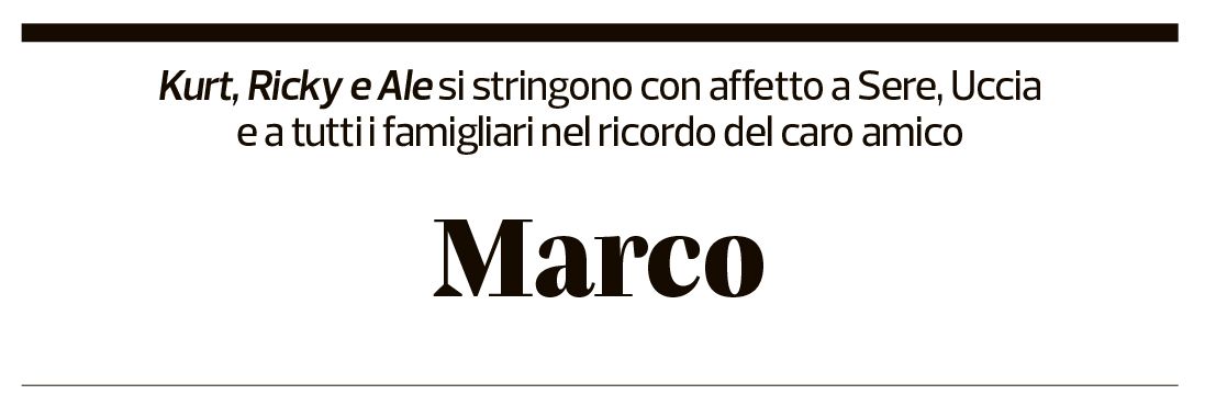 Annuncio funebre Marco Gianoni