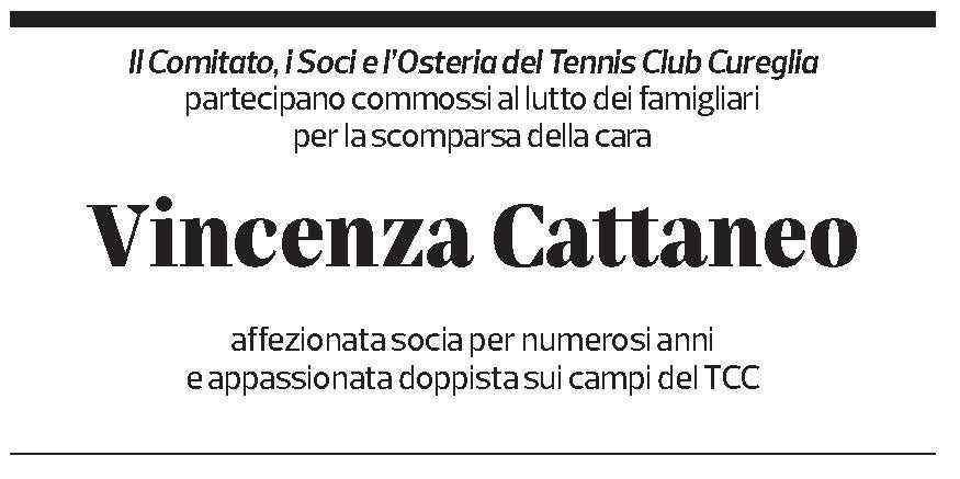 Annuncio funebre Vincenza Cattaneo