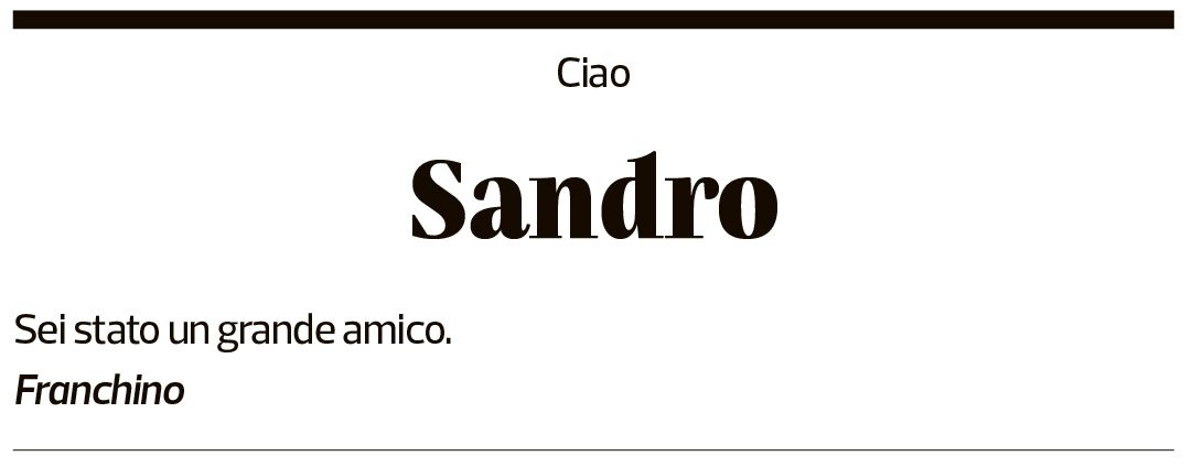 Annuncio funebre Sandro Amadò