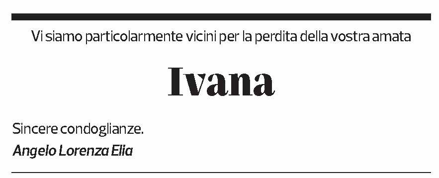 Annuncio funebre Ivana 