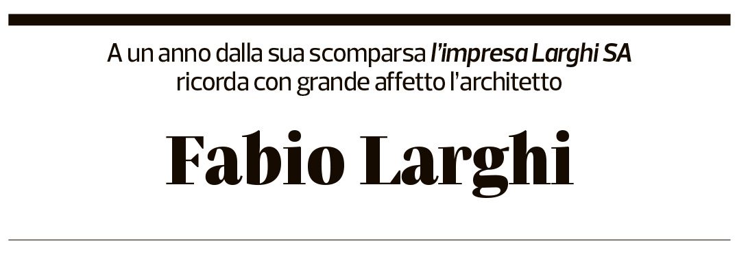 Annuncio funebre Fabio Larghi