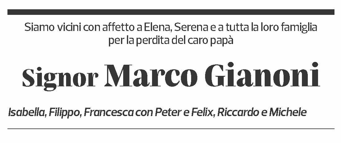Annuncio funebre Marco Gianoni
