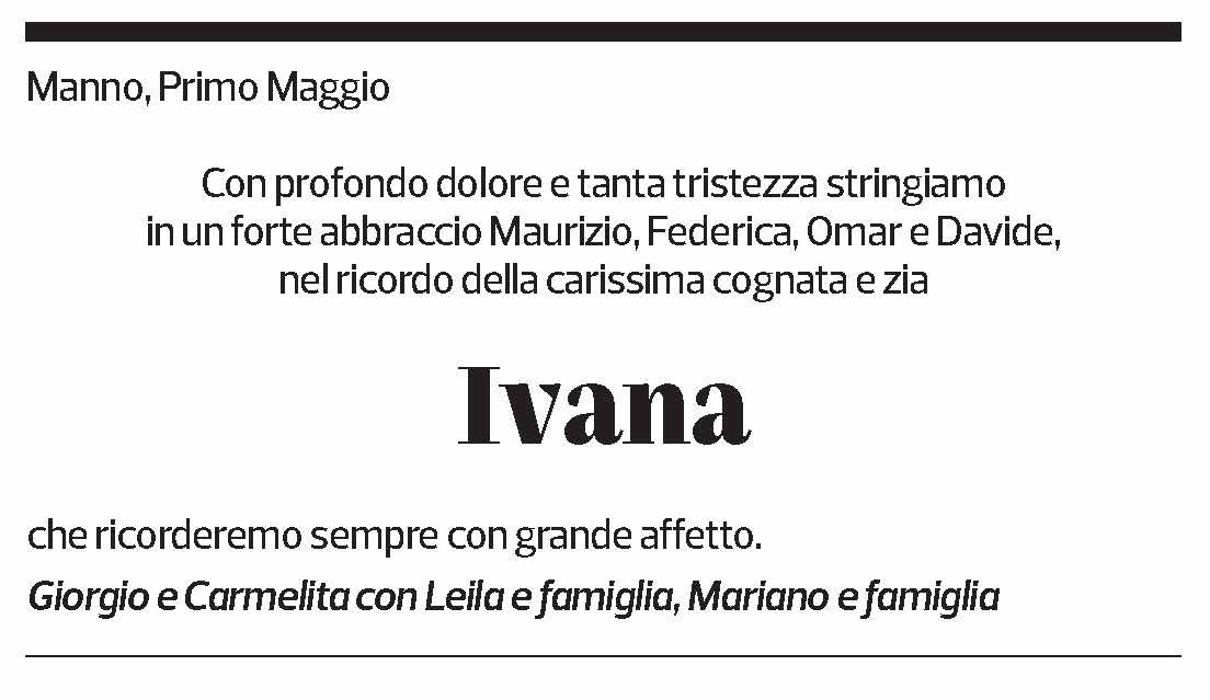 Annuncio funebre Ivana Rossi