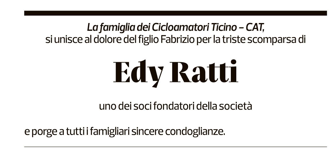 Annuncio funebre Edy Ratti