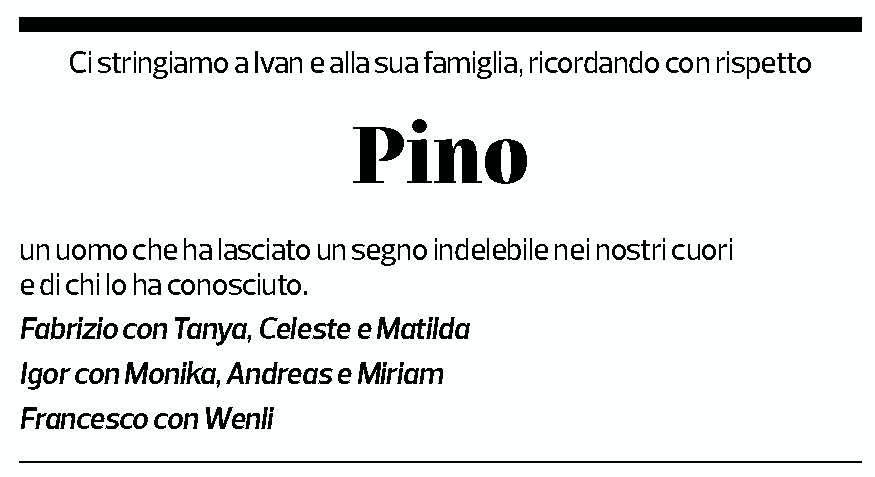 Annuncio funebre Giuseppe Martinelli