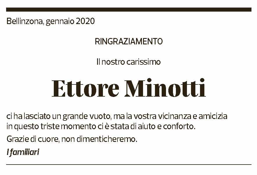 Annuncio funebre Ettore Minotti