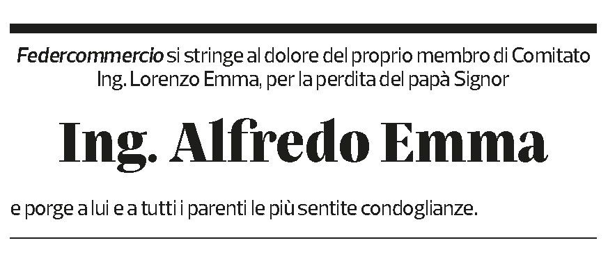 Annuncio funebre Alfredo Emma