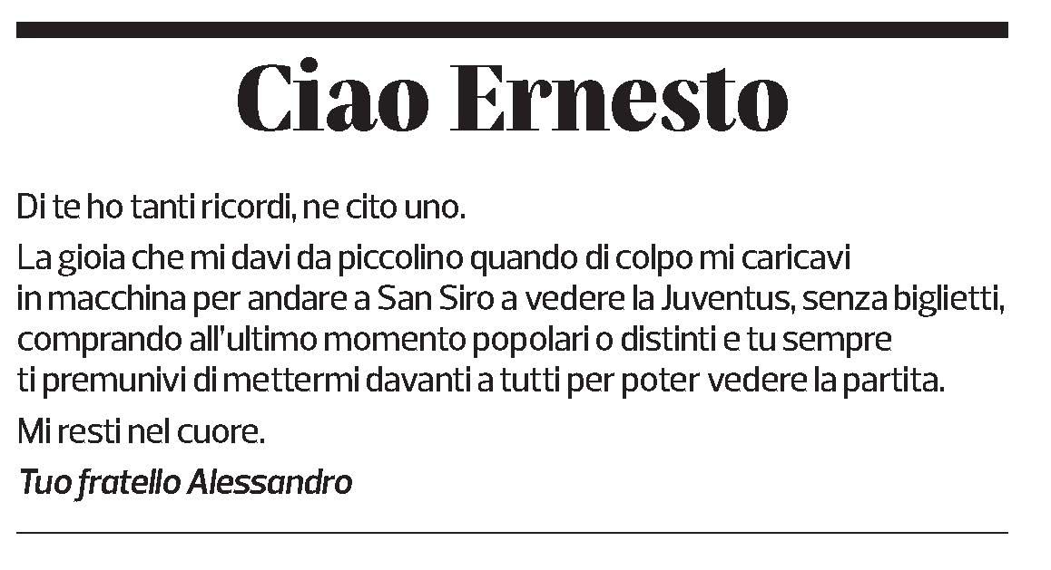 Annuncio funebre Ernesto Parli
