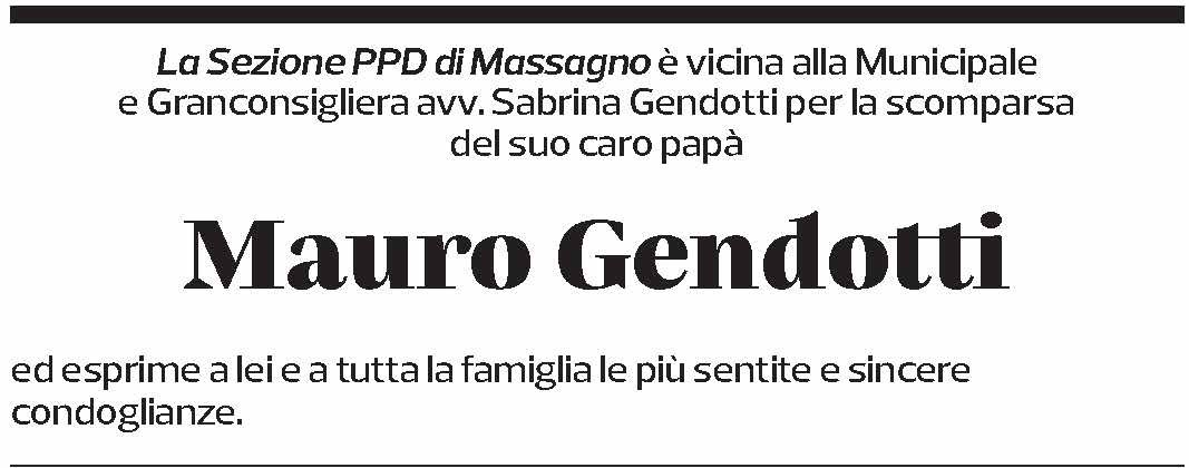 Annuncio funebre Mauro Gendotti