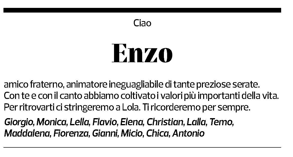 Annuncio funebre Enzo 