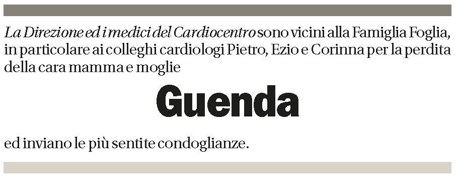 Annuncio funebre Guenda Foglia